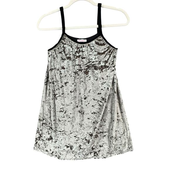 Anthropologie Maronie Dress Small Crushed Velvet Spaghetti Straps Mini USA Fairy - Picture 1 of 11